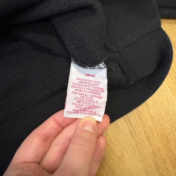 NOBO Black Cropped Crewneck Sweater Medium – Free Spirit Embroidered Y2K Cozy - Picture 5 of 8